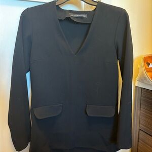 Zara Black V-Neck Jacket